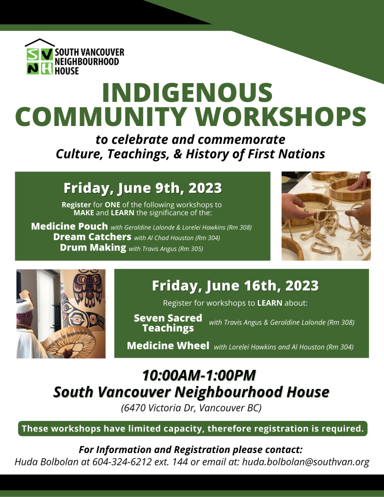 Indigenous Community 2023 South Vancouver Neighbourhood House