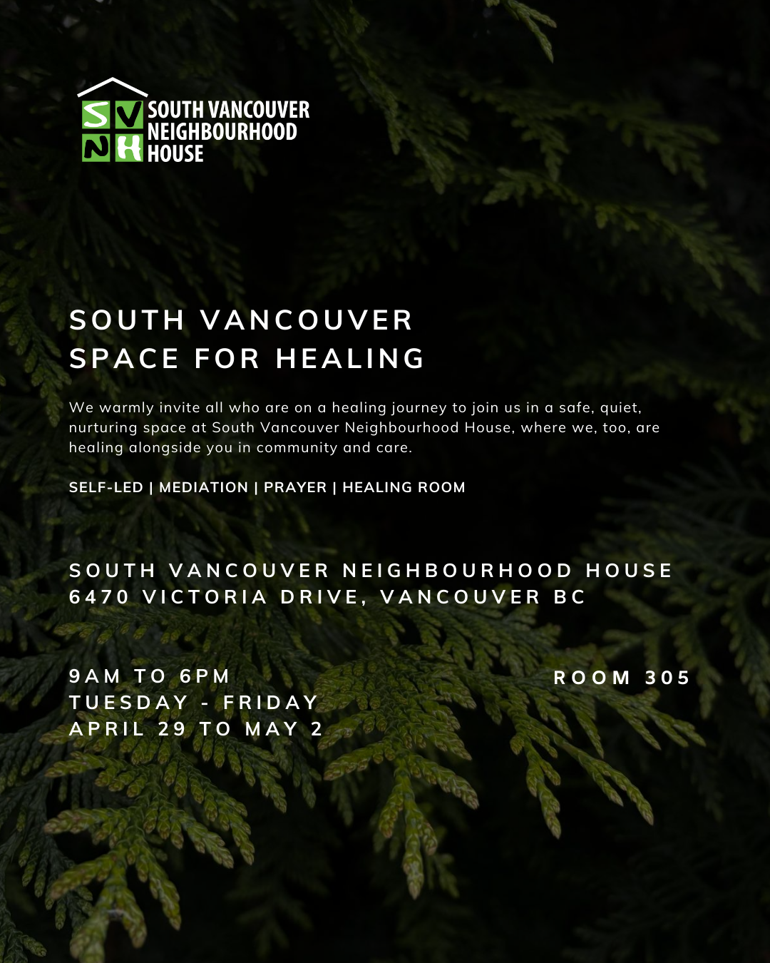 South Vancouver Space for Healing
